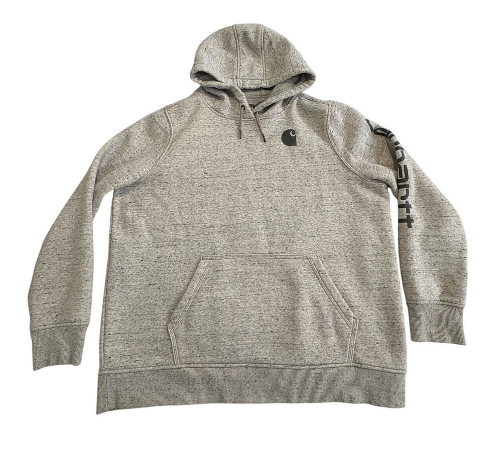Carhartt Womens Hoodie Sweatshirt XXL Heather Gray Clarksburg Outdoor Workwear
